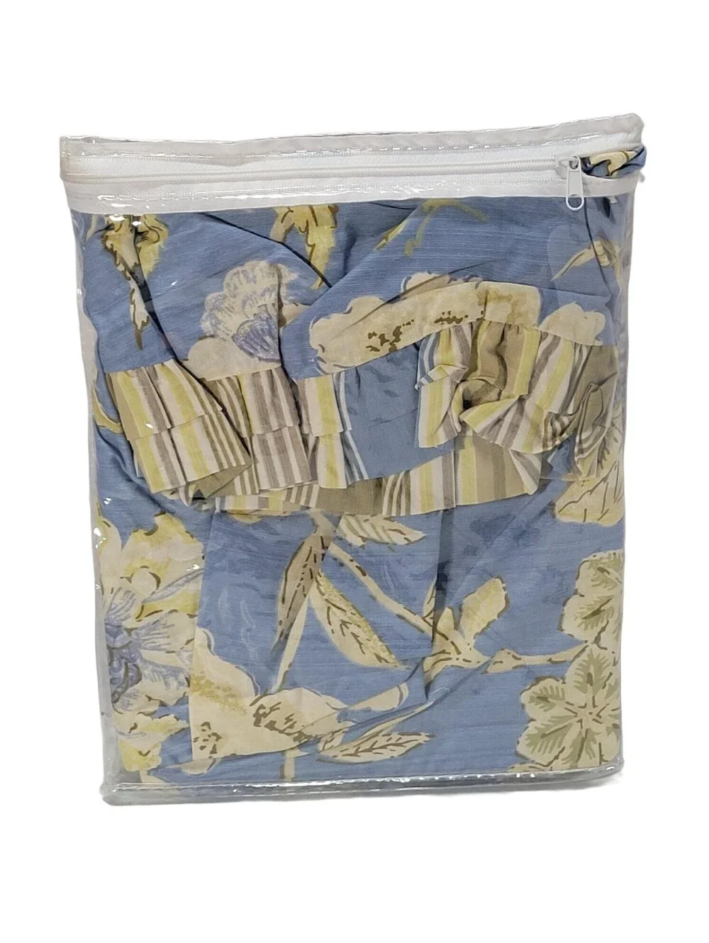 Waverly Augustine Chambray Serena Valance 50” X 18” Blue Floral